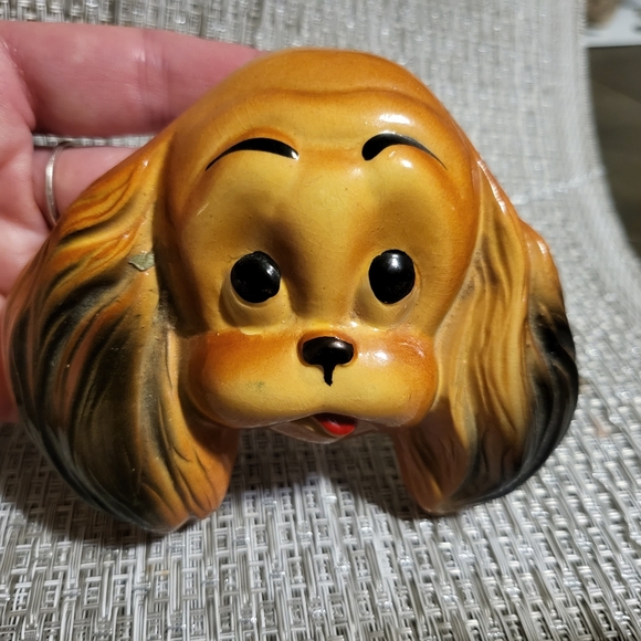 Vtg 1952 Miller Studios Cocker Spaniel MCM Chalkware Plaques~3.5"×4.5" Set of 2 - Picture 3 of 5